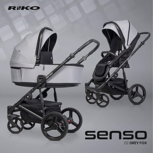 riko_SENSO_greyfox_2 Kinderwagen RIKO SENSO 2in1 oder 3in1