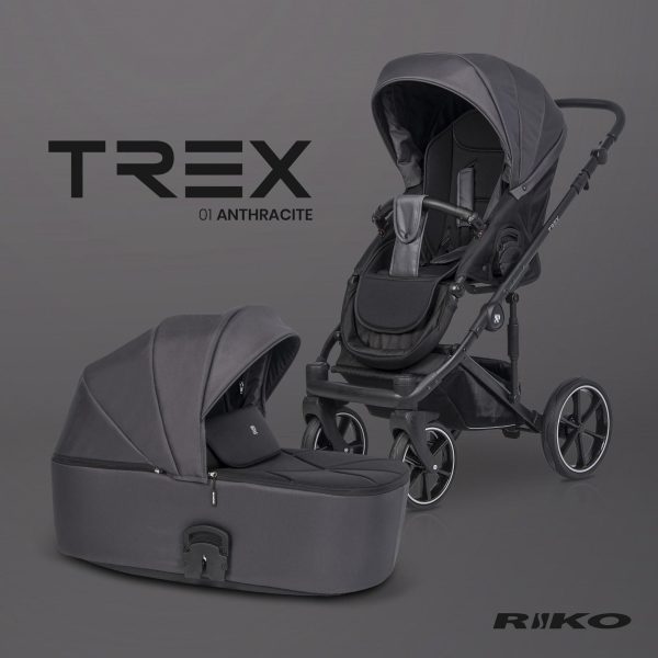 riko_TREX_anthracite_________ Kinderwagen RIKO TREX 2in1 oder 3in1