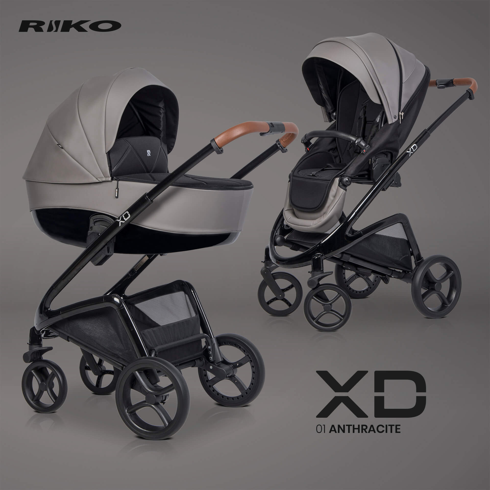 Kinderwagen RIKO XD Black Line 2in1 oder 3in1