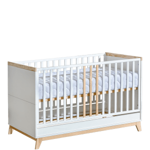 Babybett 120×60 Nordik mit ausziehbaren Gitterstäben und Sofafunktion