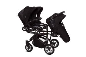 Drillingskinderwagen BabyActive Trippy Kinderwagen für Drillinge 3 in 1