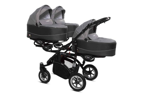 Drillingskinderwagen BabyActive Trippy Kinderwagen für Drillinge 3 in 1