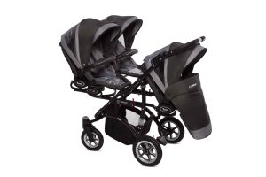 Drillingskinderwagen BabyActive Trippy Kinderwagen für Drillinge 3 in 1