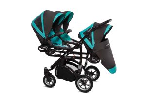 Drillingskinderwagen BabyActive Trippy Kinderwagen für Drillinge 3 in 1