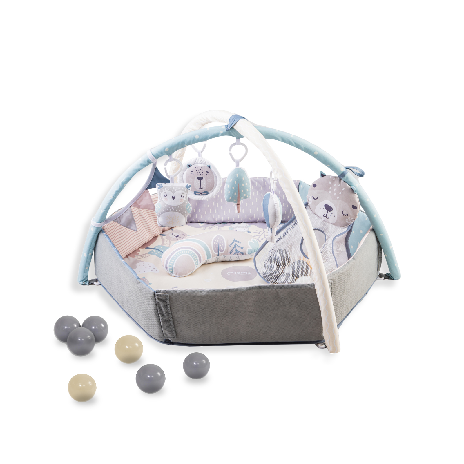 Spieldecke mit Spielbogen MOMI Pastel