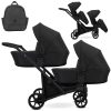 Zwillingskinderwagen Brav Duo Black 2in1/3in1/4in1 Kunert