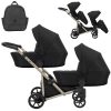 Zwillingskinderwagen Brav Duo Black 2in1/3in1/4in1 Kunert