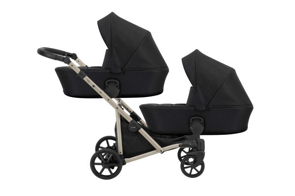 Zwillingskinderwagen Brav Duo Black 2in1/3in1/4in1 Kunert