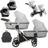 Zwillingskinderwagen Brav Duo Grey 2in1/3in1/4in1 Kunert