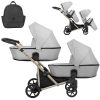 Zwillingskinderwagen Brav Duo Grey 2in1/3in1/4in1 Kunert