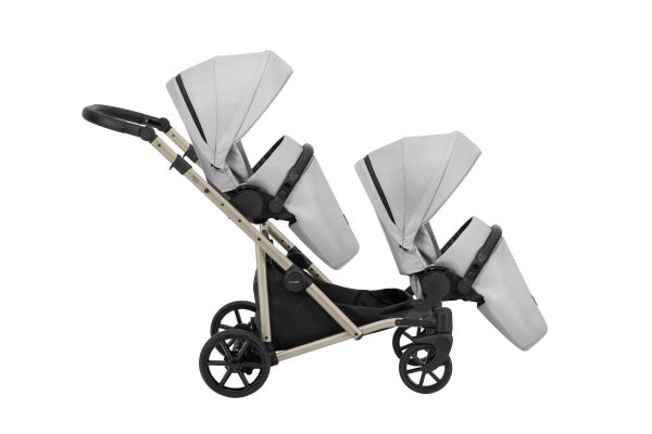 Zwillingskinderwagen Brav Duo Grey 2in1/3in1/4in1 Kunert