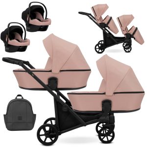 Zwillingskinderwagen Brav Duo Pink 2in1/3in1/4in1 Kunert