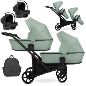 Zwillingskinderwagen Brav Duo Mint 2in1/3in1/4in1 Kunert