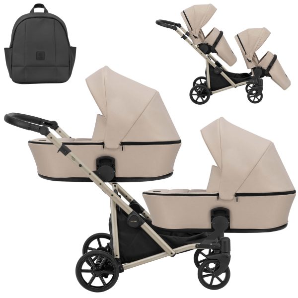 BD-06 Cream Zwillingskinderwagen Brav Duo Cream 2in1/3in1/4in1 Kunert