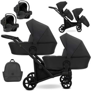 Zwillingskinderwagen Brav Duo Black Eco 2in1/3in1/4in1 Kunert