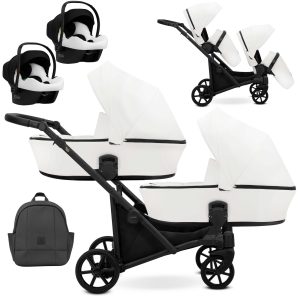 Zwillingskinderwagen Brav Duo White Eco 2in1/3in1/4in1 Kunert