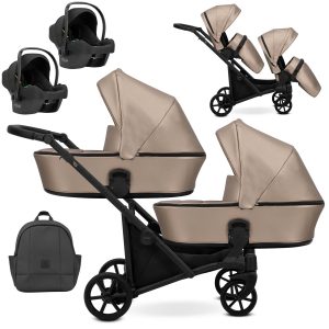 Zwillingskinderwagen Brav Duo Cappucino Eco 2in1/3in1/4in1 Kunert