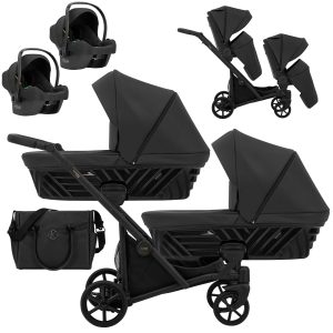 Zwillingskinderwagen Ivento Duo Eco Black Pearl 2in1/3in1/4in1 Kunert