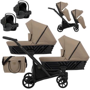 ID-10 Caramel Macchiato Zwillingskinderwagen Ivento Duo Caramel Macchiato 2in1/3in1/4in1 Kunert
