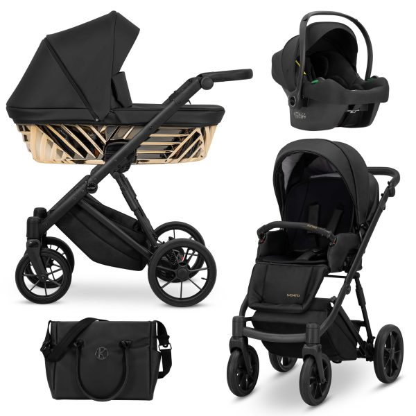 Kinderwagen Ivento Glam/Glam Premium Eco Black Pearl 2in1/3in1/4in1 Kunert