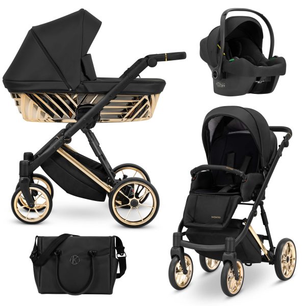 Kinderwagen Ivento Glam/Glam Premium Eco Black Pearl 2in1/3in1/4in1 Kunert