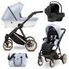 IVE-22 Eco Baby Blue Metalic Kinderwagen Ivento/Ivento Premium Eco Baby Blue Metalic 2in1/3in1/4in1 Kunert