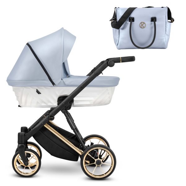 IVE-22 Eco Baby Blue Metalic Kinderwagen Ivento/Ivento Premium Eco Baby Blue Metalic 2in1/3in1/4in1 Kunert