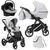 LAZ-09-3w1-Cosmo Kinderwagen Lazzio/Lazzio Premium Eco Ash 2in1/3in1/4in1 Kunert