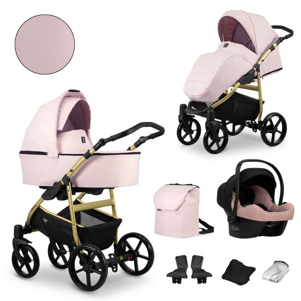 MATA_RÓŻ-06 3w1 COSMO Kinderwagen Mata Pink 2in1/3in1/4in1 Kunert