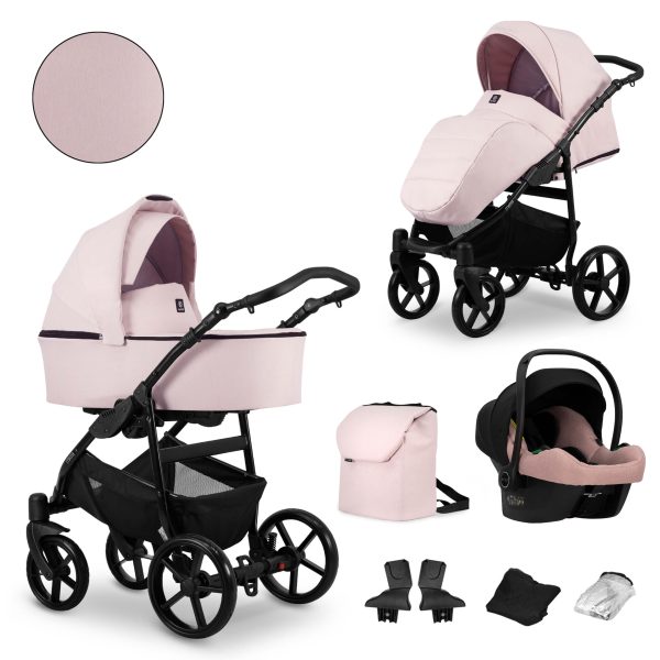 MATA_RÓŻ-06 3w1 COSMO Kinderwagen Mata Pink 2in1/3in1/4in1 Kunert