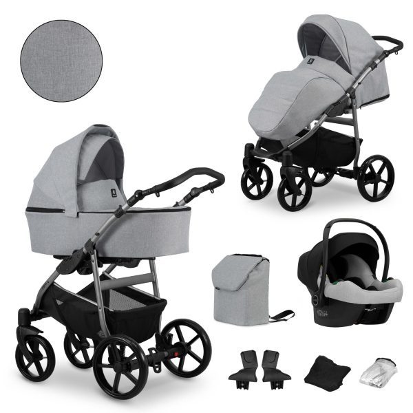 MATA_SZARY-09 3w1 COSMO Kinderwagen Mata Grey 2in1/3in1/4in1 Kunert