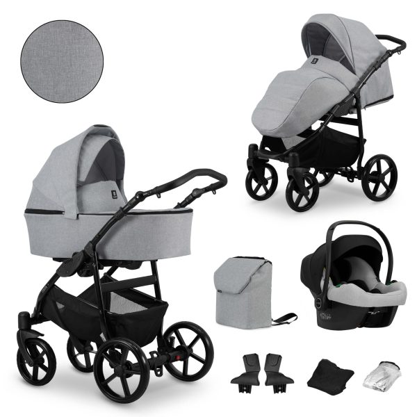 MATA_SZARY-09 3w1 COSMO Kinderwagen Mata Grey 2in1/3in1/4in1 Kunert