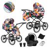 Kunert Romantic Kinderwagen weiß Eco Leder 3in1