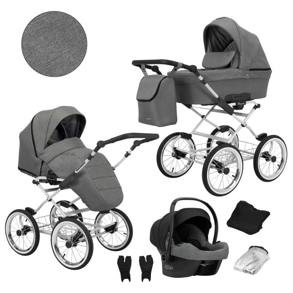 ROM-06 3w1 Cosmo Kinderwagen Romantic Grey 2in1/3in1/4in1 Kunert